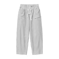 thumbnail image 7 of Bovxnpu Womens Cotton Linen Pants Women Stripe Elastic Waist Drawstring Shorts with Pockets Ankle Shorts, 7 of 7