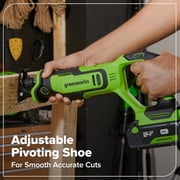 Greenworks 24V Brushless 10PC Power Tool Combo, Drill+Impact Driver+Circular Saw+Recip Saw+Jig Saw+Sander+Light+Multi-Tool+Nailer+Grinder,w/4.0Ah+2.0Ah Batteries and 65W USB-C Charger