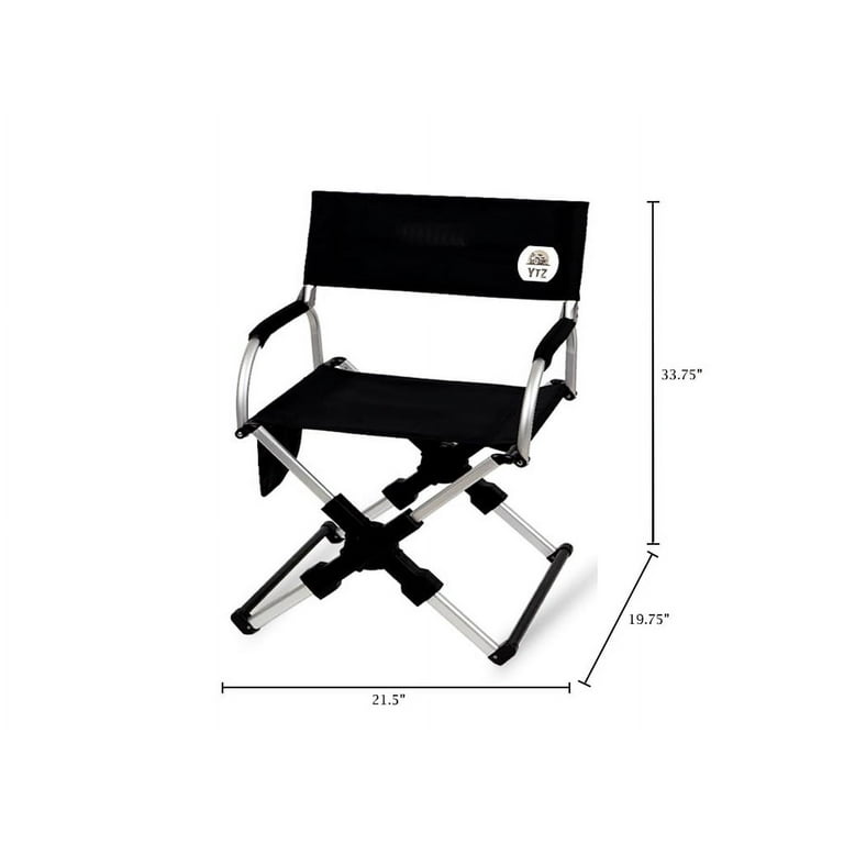 YTZ Outdoor Portable Folding Director's Chair with Carry Bag for