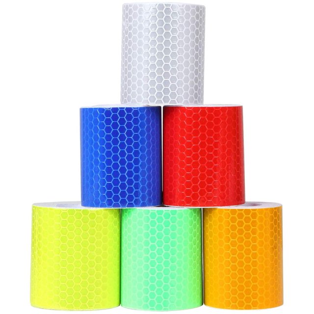Pack de 6 Cintas de Advertencia Cinta Adhesiva Reflectante de Alto Rendimiento - 50MM x 3M, Ideal para Se?alizar áreas Peligrosas
