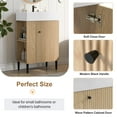 thumbnail image 6 of Euroco 21.6" Wood Bathroom vanity, Combo Cabinet, Bathroom Storage Cabinet, Single Ceramic Sink, Left side storage, 6 of 9