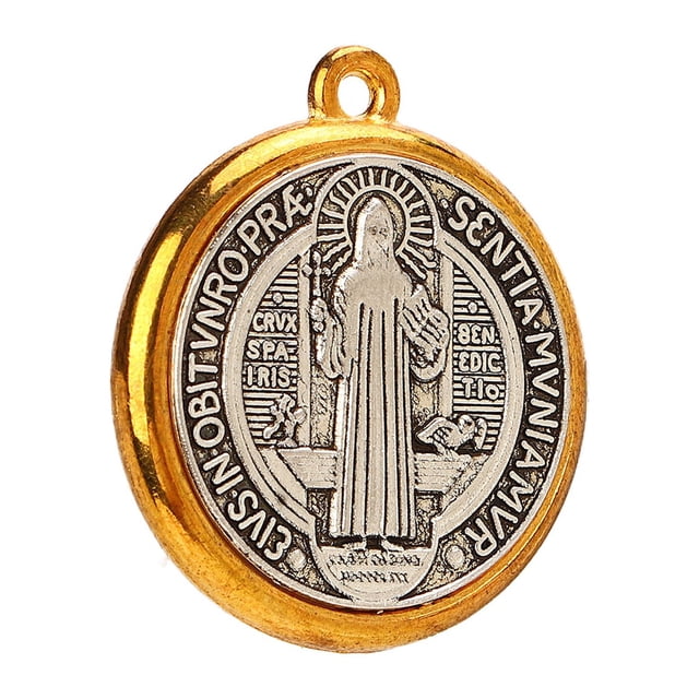 Medallas Católicas, Regalo Religioso, Material Metálico, Patrón Exquisito, Resistente A La Corrosión, Medalla De San Benito, A Prueba De Herrumbre Para Mujeres ANGGREK Otros