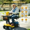 thumbnail image 5 of SAY YEAH Mobility Scooter,Electric Wheelchair Device for Travel,Suitable for Seniors and People with disabilities,with LED Headlights and Basket,yellow, 5 of 10