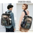 thumbnail image 5 of Ludolm Clear Backpack Heavy Duty TPU，See Through Backpack Stadium Approved，Quick Security Check See Through Backpacks Transparent Bookbag, 5 of 11