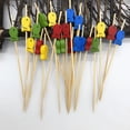 thumbnail image 4 of Cheers.US 100Pcs/Bag Cocktail Pick Food Appetizer Toothpick, Hawaiian Luau Assorted Tropical Cocktail Toothpick Handmade Bamboo Toothpicks for Luau Holiday Party Supplies-4.72inx0.39inx0.12in, 4 of 7