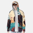 thumbnail image 2 of Fotbe Cartoon Iceberg Bald Eagle Chaqueta con Protección Solar UPF 50+ para Hombre y Mujer, Camisa con Capucha y Bolsillos-3X-Large, 2 of 7