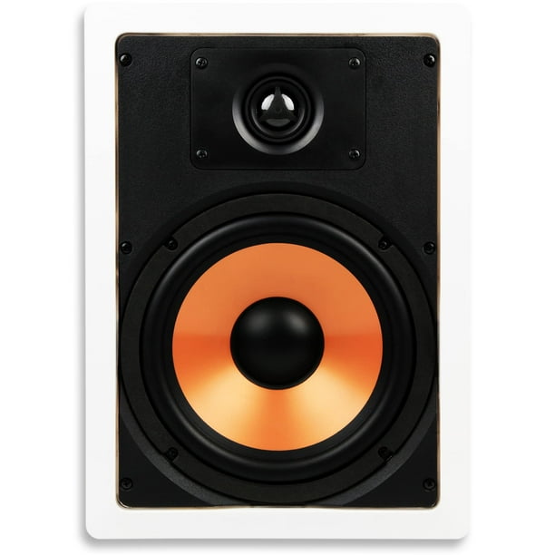 Altavoz empotrado Micca M-8S de 2 vías para sistema de cine en casa con 8 woofers, color blanco