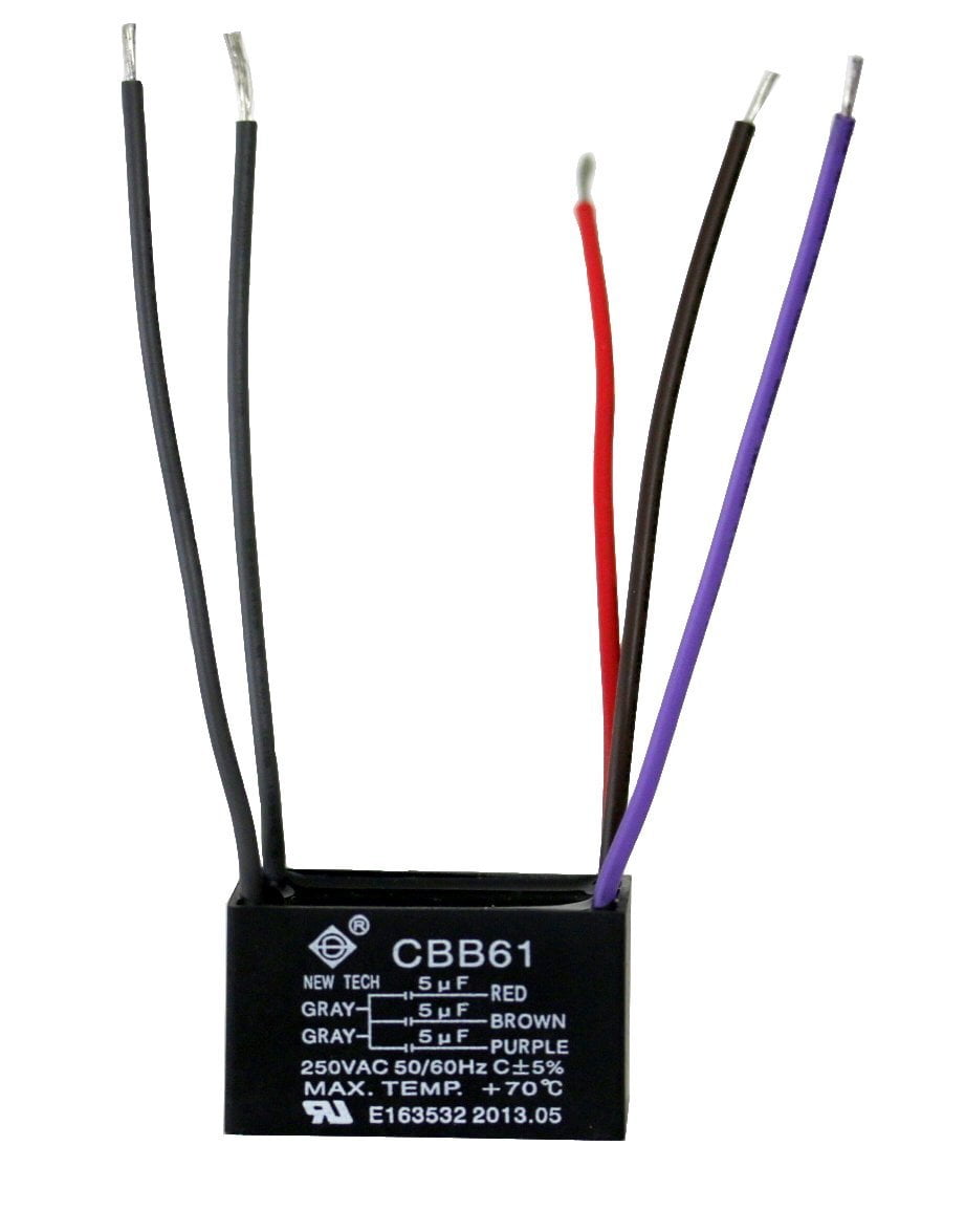 New Tech Ceiling Fan Capacitor 5 Wire 5 5 5uf Walmart Com