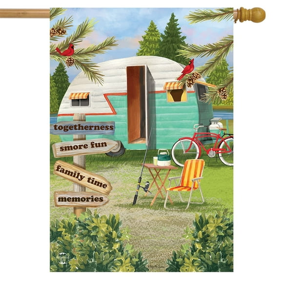 Briarwood Lane Woodsy Camper Summer House Flag