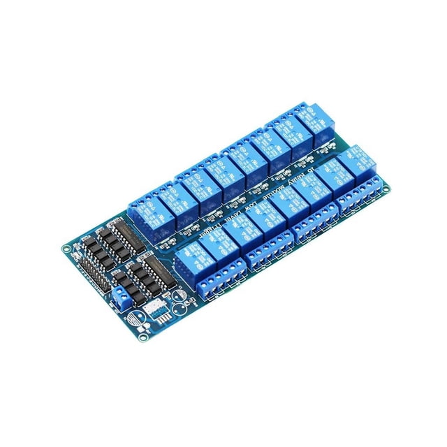 Sidaley Placa de relés eléctricos de 16 canales, optoacoplador, módulo de relés de potencia, placas de Control, placa de circuito, componentes Electrónica 5V