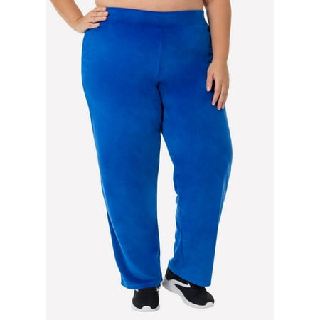 Danskin Now - Danskin Now Women's Plus Velour Relaxed Fit Pant - Walmart.com