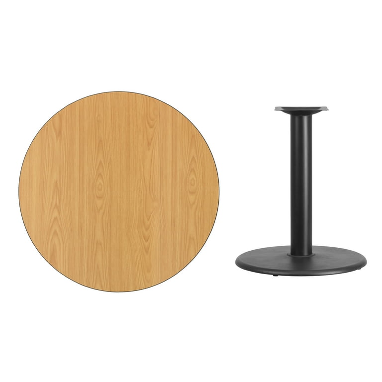 Flash Furniture 36 Round Natural Laminate Table Top with 24
