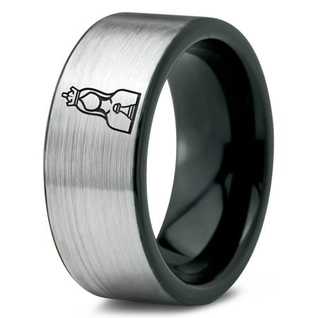 Gamer Gifts for Friends Grey Wedding Band Women Tungsten Lesbian Galentines Couple Ring Set Gamer Gifts for Friends Grey Wedding Band Women Tungsten Lesbian Galentines Couple Ring Set