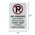 thumbnail image 6 of Pen+Gear No Parking Sign, 12x18 inches- Vibrant White/Red, Steel, Versatile Installation for Indoor/Outdoor, 6 of 7
