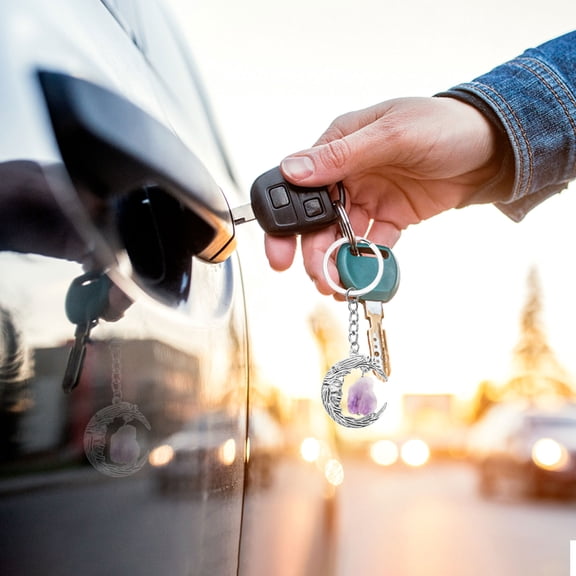 Raindrops Purse Keychains Moon Keychain Crystal Alloy 1Pack Backpack Bag Purse Hanging