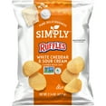thumbnail image 3 of Ruffles Simply Potato Chips White Cheddar & Sour Cream Snack Chips, 2.25 oz Bag, 3 of 9