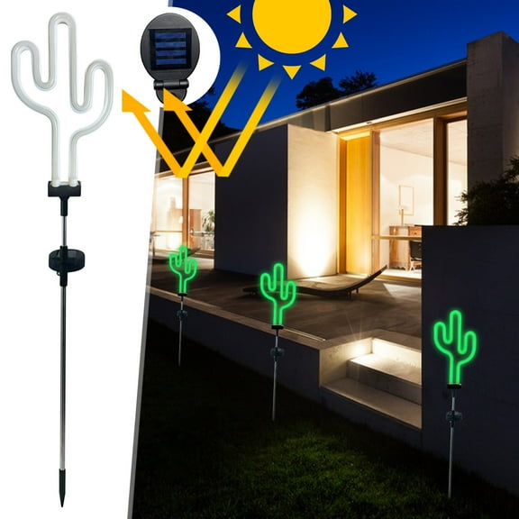 Waterproof Solar Garden Lights,Backyard Garden Patio Decor,Solar Neon Light- Courtyard-Ground Insertion Light- Outdoor Garden Decoration Light