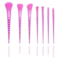 thumbnail image 4 of Juegos De Brochas De Maquillaje De 7/10 Uds., Mango En Espiral, Brocha Suave Para Sombra De Ojos, Herramientas De Belleza Portátiles Para Todo Tipo De Piel Yuarrent CE008039-01, 4 of 6
