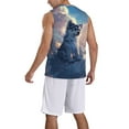 thumbnail image 2 of Sikiie Cloud Wolf Basketball Jersey Reversible Men's Mesh Athletic Sports Shirts Training Practice S-4XLX-Large, 2 of 6