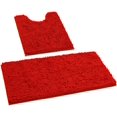thumbnail image 1 of CPDD 2 Pieces Bathroom Rugs Set Red, Ultra Soft Non Slip Bath Rug, Absorbent Chenille Bath Mat, Plush Bathroom Carpets Mats for Bathroom, Tub, Shower Red 20"x24"U plus 32"x20", 1 of 8