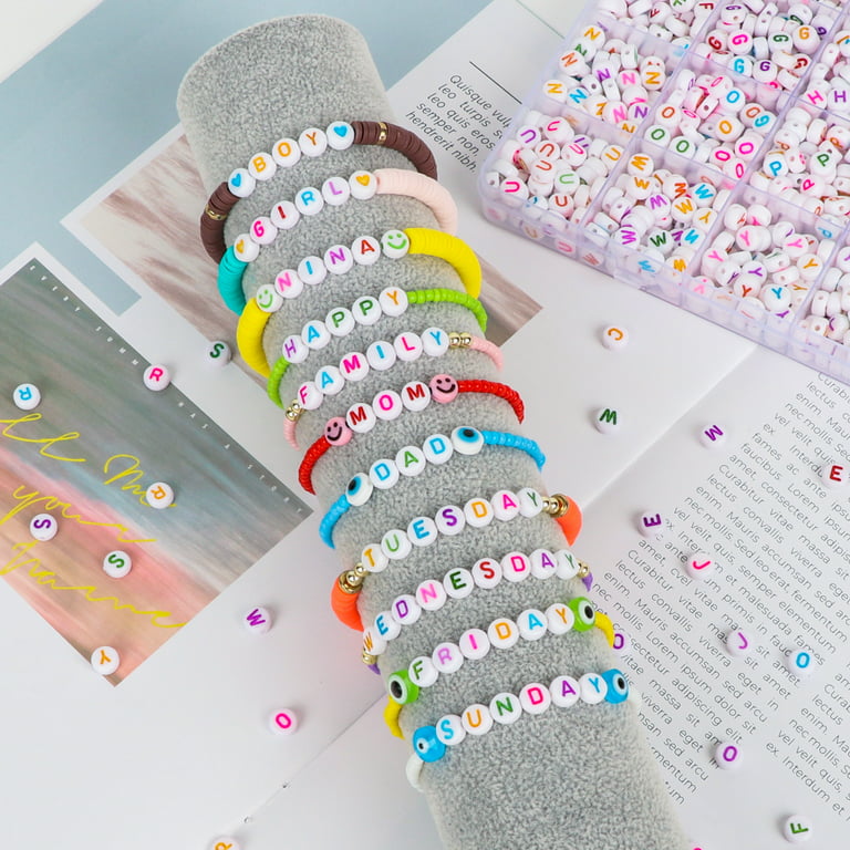 Koralakiri 1440PCS Alphabet Beads Kit, A-Z Acrylic Letter Beads