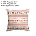 thumbnail image 4 of Mainstays 16" x 16" Sweater Print Decorative Outdoor Throw Pillow, White / Red, 4 of 7