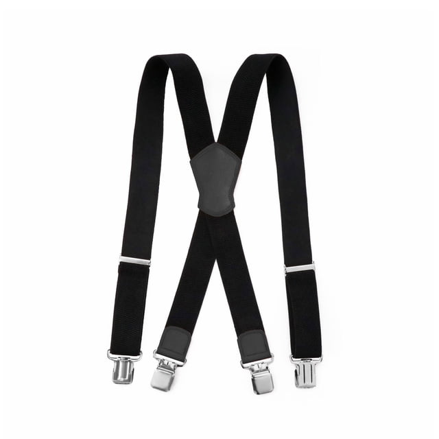 Tirantes X Extra Anchos para Hombre con Clips Negros o Plateados y Tela Gruesa - 5 cm