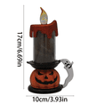 thumbnail image 4 of HUASHENG " Glow Halloween LED Electronic Candle With Skeleton And Pumpkin Design Flickering Flameless Decor For Creative Bar Or Home Haunting", 4 of 9