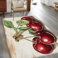 thumbnail image 3 of Red Cherry Area Rug 3x5 Washable Rug Non Slip Vintage Summer Botanical Wooden Large Area Rug Indoor Floor Carpet for Entryway Bedroom Kitchen Living Room Home Office Dining Room Nursery, 3 of 8