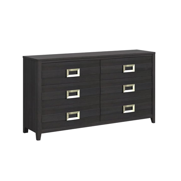Picket House Furnishings Chett 6-Drawer Dresser in Black