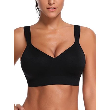 

SHerrylily Women s V-Neck Solid Color Seamless Sport Bra