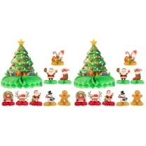 Jiyike 18 pcs Christmas Honeycomb Centerpiece Party Table Decor Christmas Supplies