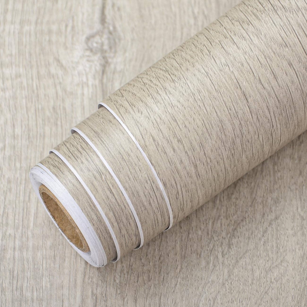 Wood Contact Paper 394" X 16" A-b-cil Light Gray Wood Wallpaper Countertops Waterproof Self Adhesive Wood Grain Vinyl Wrap for Cabinets Walls Furnitures