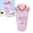 thumbnail image 3 of Copa De Hielo 450 Ml Reutilizables Apertura Con Un BotóN Taza De Café Helado PortáTil FáCil De Limpiar Exquisito Conveniente Durable Taza De Viaje Taza Con Pajitas Para Verano ANGGREK  Otros, 3 of 8