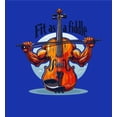 thumbnail image 5 of Fit as a Fiddle Violin Youth Royal Blue Long Sleeve Hoodie-Medium, 5 of 6