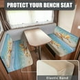 thumbnail image 2 of XYZCANDO Starfish RV Dinette Cushion Covers Universal Bench Seat Cover Comfortable Furniture Covers for Sofa and Loveseat Washable Sofa Slip Covers for 2 Seat Cushion Couch Easy to Install Blue, 2 of 7