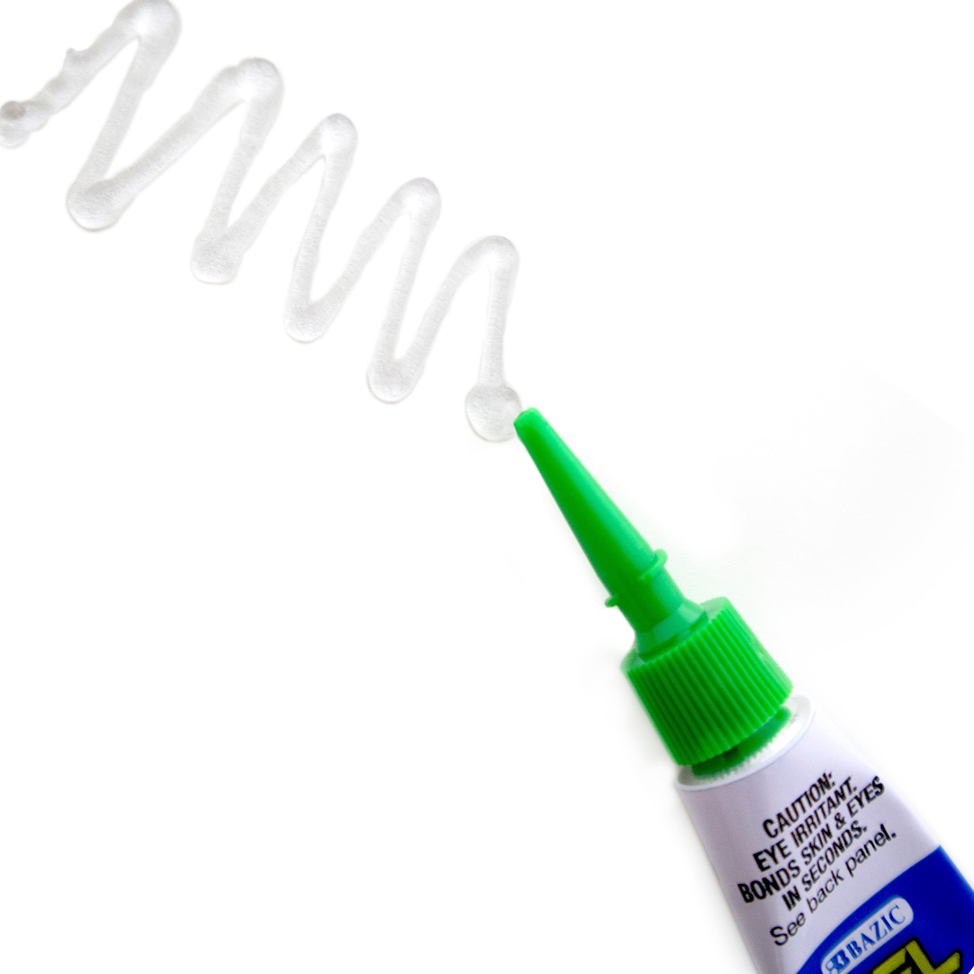BAZIC Super Glue Gel 0.5g Clear No Run Fast Dry Adhesive (5/Pack), 24-Packs