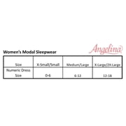 Angelina Women's Modal Button Down Sleep Shirt Dress Pajama (1-Pack)