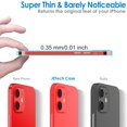 thumbnail image 2 of JETech Ultra Slim (0.35mm Thin) Case for iPhone 12, 6.1-Inch, Camera Lens Cover Full Protection, Lightweight, Matte Finish PP Hard Minimalist Case, Support Wireless Charging (Red), 2 of 7