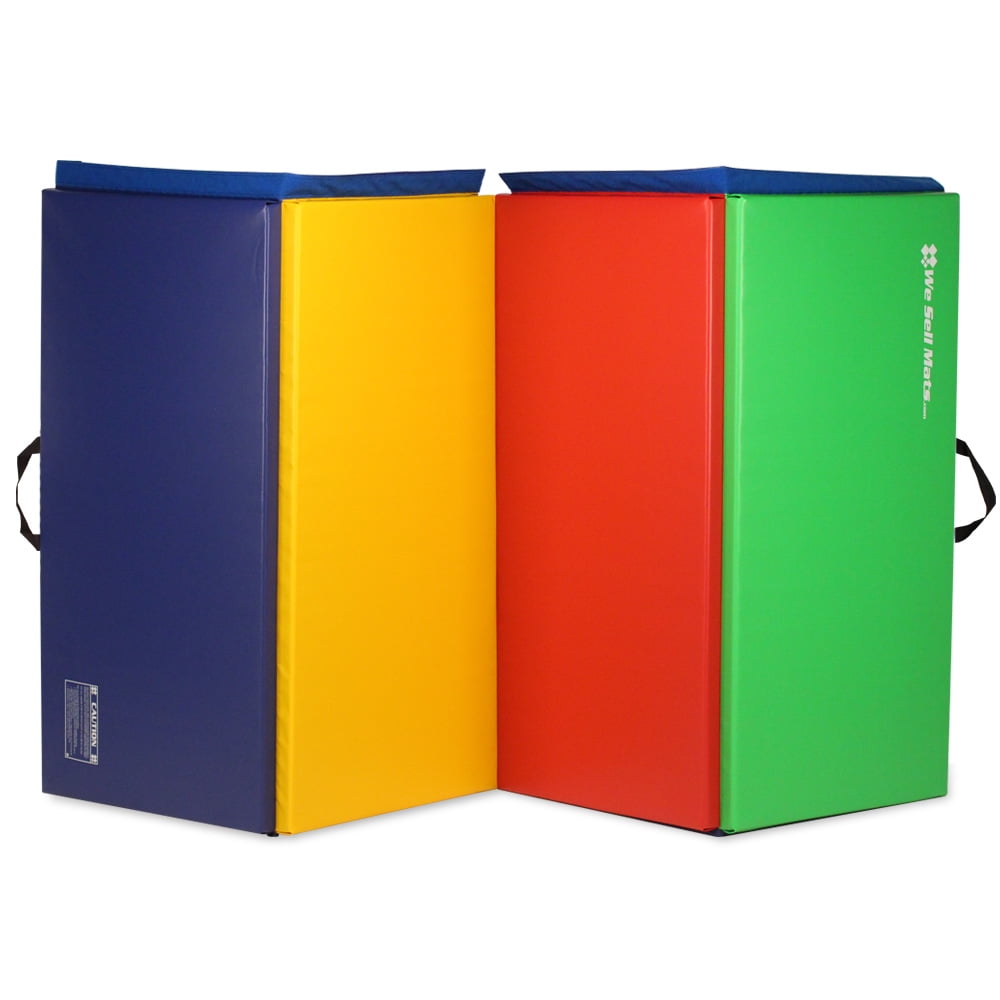 We Sell Mats Folding Personal Fitness Exercise Mat, 4' x 8' MultiColor