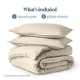 thumbnail image 3 of Bare Home Luxury Duvet Cover and Sham Set - Premium 1800 Collection - Ultra-Soft - Queen, Sand, 3-Pieces, 3 of 10