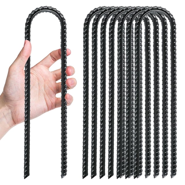 Grapas para viento para trampolín Gtongoko, paquete de 8, acero galvanizado de 30 cm