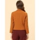 thumbnail image 4 of INSPIRE CHIC Chaqueta abierta de la chaqueta del traje de la cosecha del trabajo de la oficina del frente de las mujeres Caramelo-Sólido S, 4 of 6