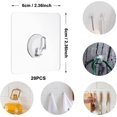 thumbnail image 3 of 20 Piezas De Ganchillo Adhsif Transparente, Crochet Magique Transparente, Carga Lourd De Max 10 Kg, Ganchillo Mural Adhesif En Plastique, Accroche Murale San, 3 of 5