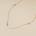thumbnail image 5 of Diamond Flower Station Necklace in 14K Solid Gold for Women, 5 of 5