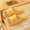 thumbnail image 2 of Chaussons pour Femmes Modèles Couple Largeur Grand Chaussons pour Femmes Confortables Chaussons Femmes Non Sandales de Plage Chaussons Confortables Chaussons pour Femmes Chaussons d'Intérieur en Lin pour Chaussons en Mousse, 2 of 5