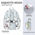 thumbnail image 5 of Pug and Footprints Backpack for School,Cute School Bag,Schoolbag with Adjustable Shoulder Straps & Padded Back,15"x11.42"x5.5", 5 of 6