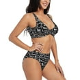 thumbnail image 2 of Daiia Pasta Bacon Women's Bikini Set Two Piece Swimsuit High Waisted Bikini Adjustable Straps Bikini Perfect for Beach, Pool, and Summer Vacation-Small, 2 of 9