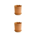 thumbnail image 2 of Maceta con borde de pétalo Toystoory bandeja para macetas soporte para flores resistente al desgaste hogar Naranja 2piezas, 2 of 6