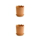 thumbnail image 1 of Naiovety Atractivo Maceta Pétalo Borde Planta suculenta Apertura Maceta Bandeja Flores duraderas con boca de drenaje Naranja Naranja 2piezas, 1 of 6